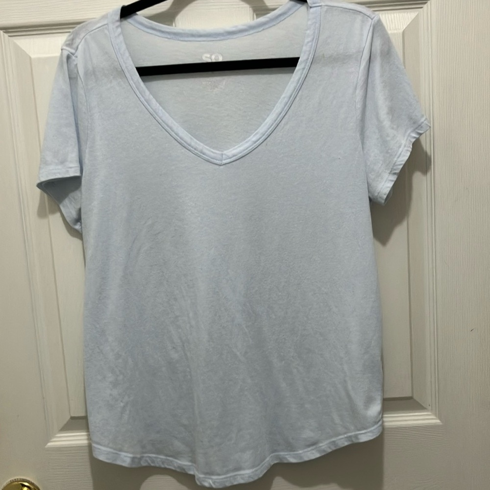 SO Perfect V Neck Tee Shirt Short Sleeve Soft
